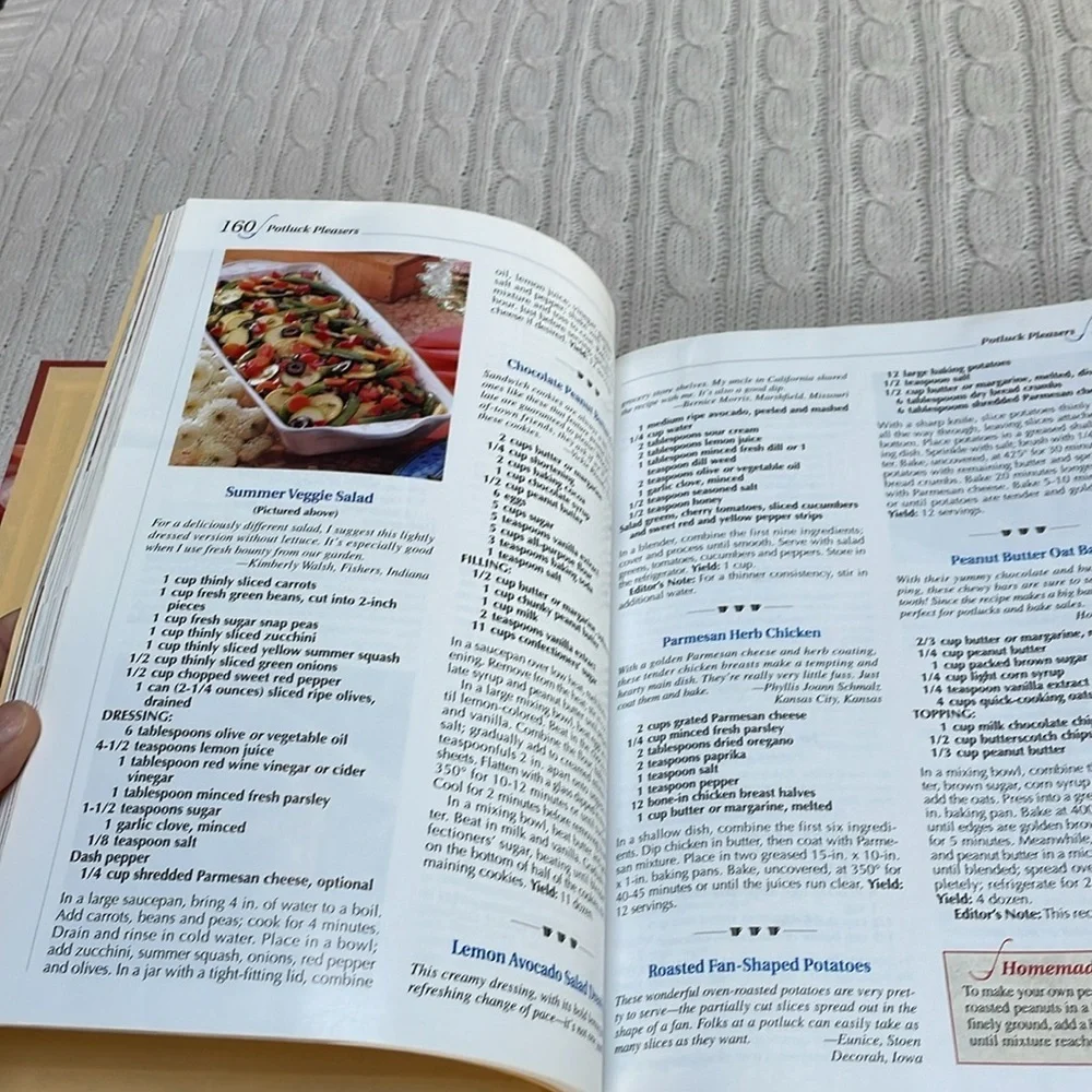 Taste of Home hardback cookbooks. ‘02 & ‘05. Annual recipes colored pics family